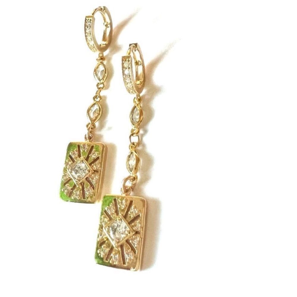 Gold huggie hoop earrings with vintage inspired charms for women great gift